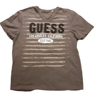 Guess raised logo vneck California tshirt size medium
